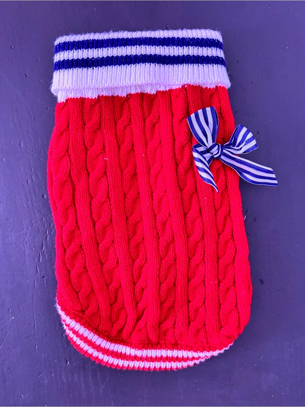 Dog Patriotic/Nautical Turtleneck Sweater